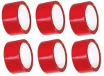 6szt Taśma pakowa KAUCZUK 48mm/66y czerwona  