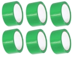 6szt Taśma pakowa KAUCZUK 48mm/66y zielona 